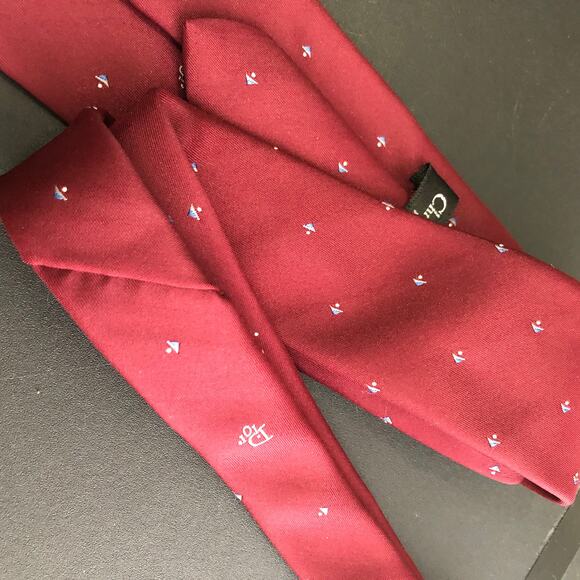 Christian Dior Monsieur Pointed Red Patterned Tie - Picture 5 of 7